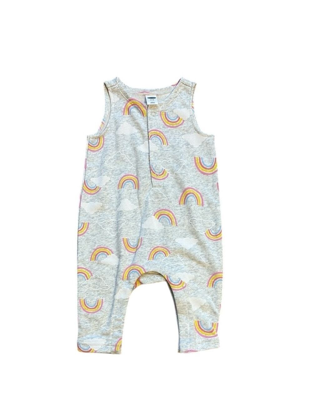 Old Navy Romper Sleeveless Rainbow Gray Size 3-6 Months New